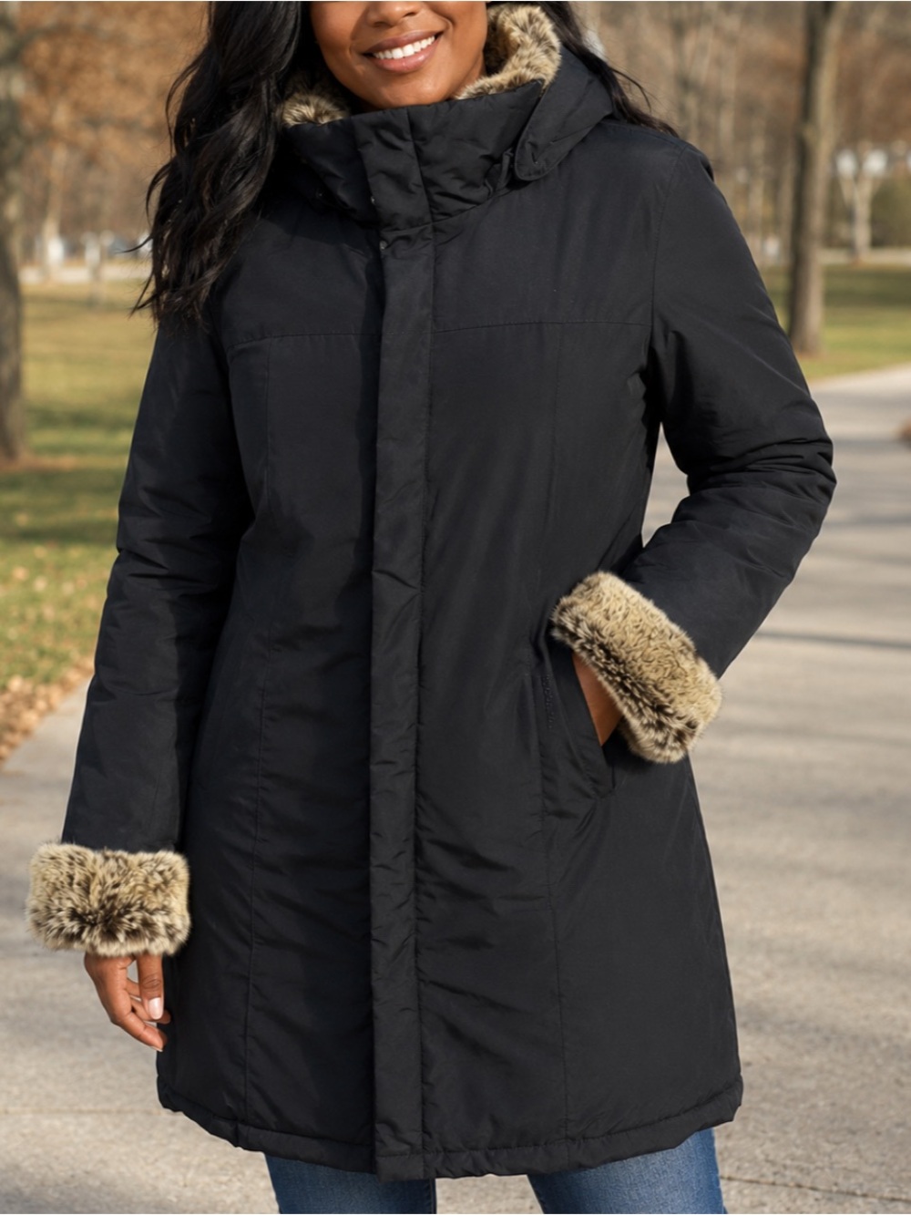 Woolrich Boulder Down Filled Fur Lined Hooded Parka Jacket Women’s Size XS